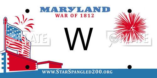 W Maryland License Plate