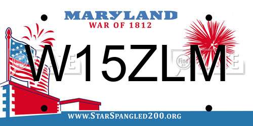 W15ZLM Maryland License Plate