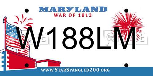 W188LM Maryland License Plate
