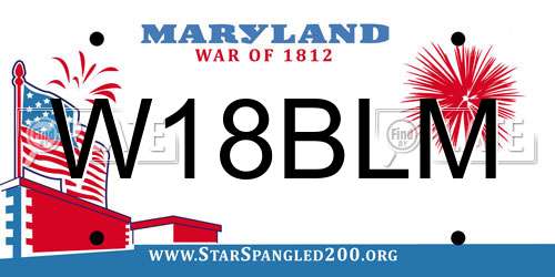 W18BLM Maryland License Plate