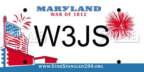 W3JS Maryland License Plate