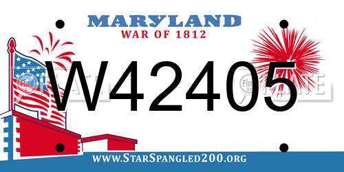 W42405 Maryland License Plate