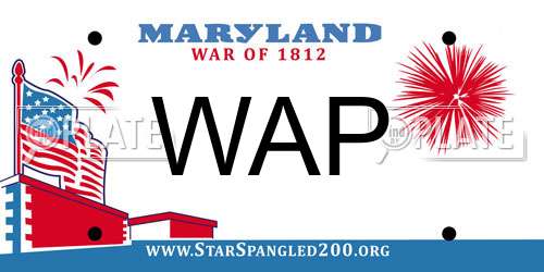 WAP Maryland License Plate