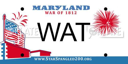 WAT Maryland License Plate