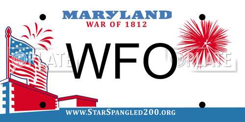 WFO Maryland License Plate