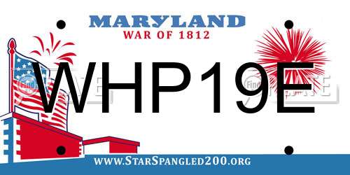 WHP19E Maryland License Plate