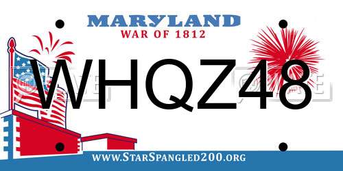 WHQZ48 Maryland License Plate