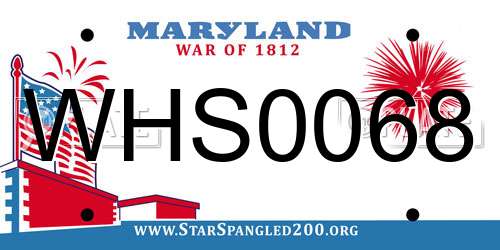 WHS0068 Maryland License Plate