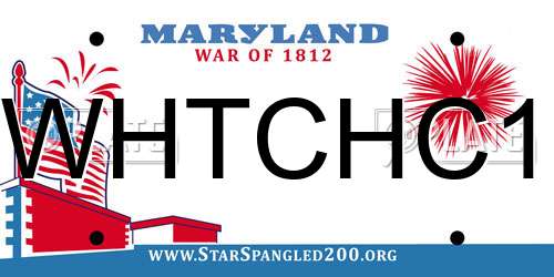 WHTCHC1 Maryland License Plate
