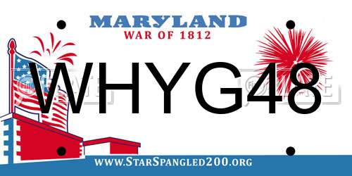 WHYG48 Maryland License Plate