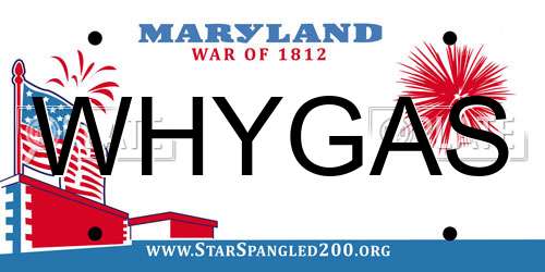 WHYGAS Maryland License Plate