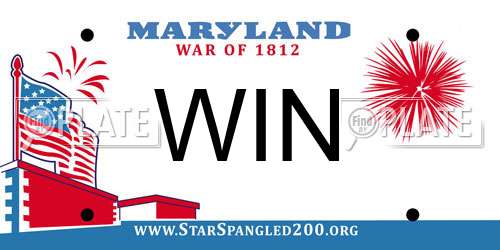 WIN Maryland License Plate