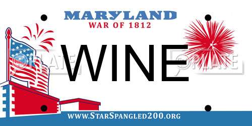 WINE Maryland License Plate