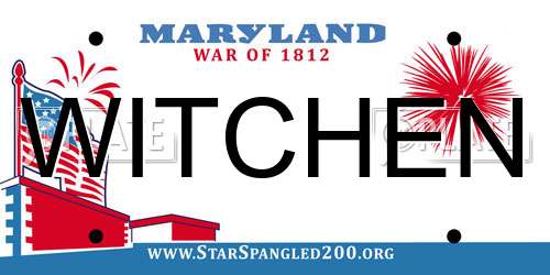 WITCHEN Maryland License Plate