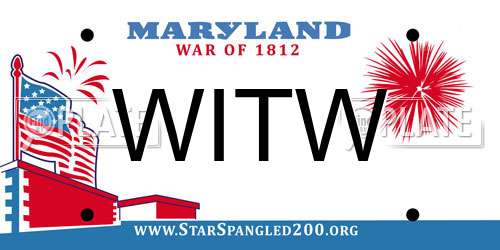 WITW Maryland License Plate