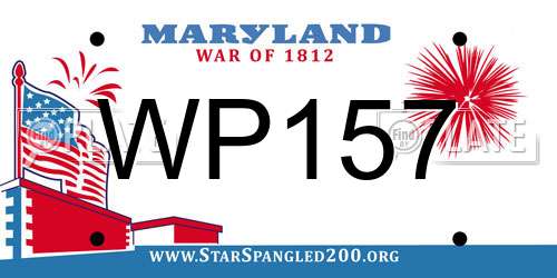 WP157 Maryland License Plate