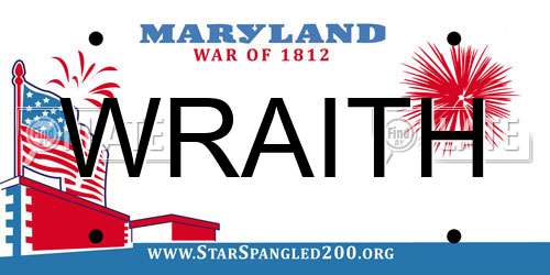 WRAITH Maryland License Plate