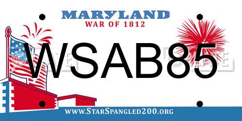 WSAB85 Maryland License Plate