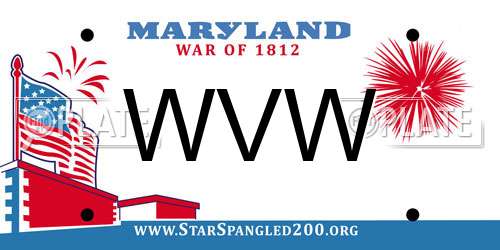 WVW Maryland License Plate