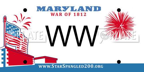 WW Maryland License Plate