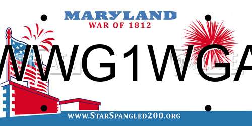 WWG1WGA Maryland License Plate