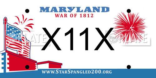 X11X Maryland License Plate