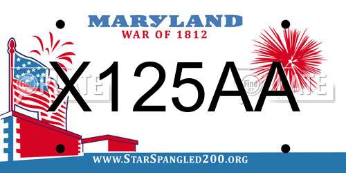 X125AA Maryland License Plate