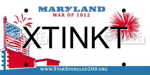 XTINKT Maryland License Plate