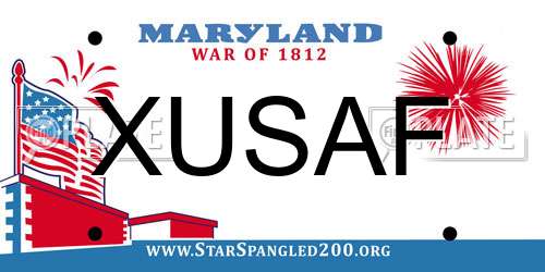 XUSAF Maryland License Plate