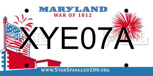 XYE07A Maryland License Plate