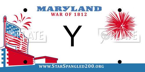 Y Maryland License Plate
