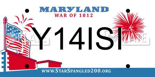 Y14ISI Maryland License Plate