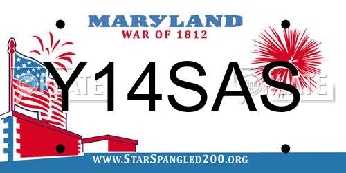 Y14SAS Maryland License Plate