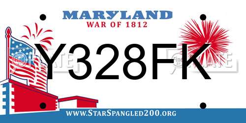 Y328FK Maryland License Plate