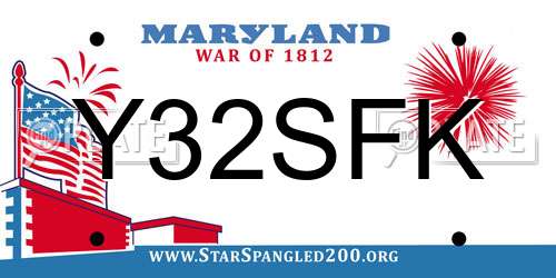 Y32SFK Maryland License Plate