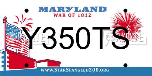 Y350TS Maryland License Plate