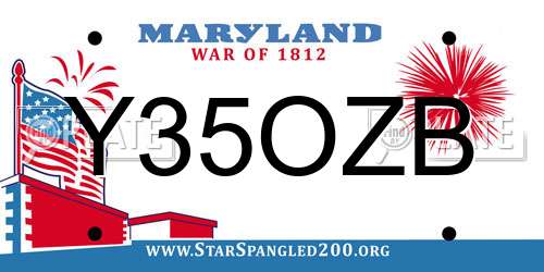 Y35OZB Maryland License Plate