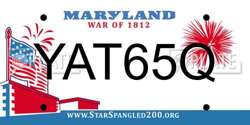 YAT65Q Maryland License Plate