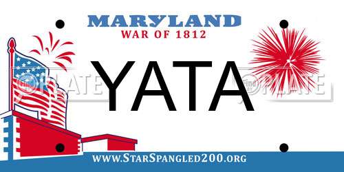 YATA Maryland License Plate
