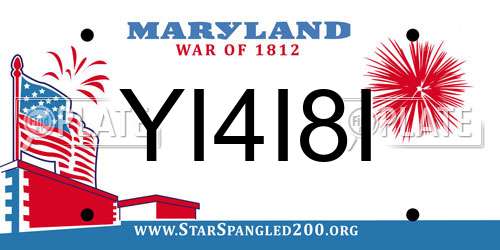 YI4I8I Maryland License Plate