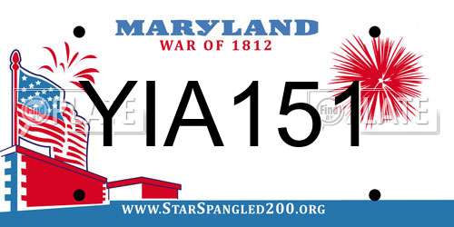 YIA151 Maryland License Plate