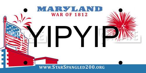 YIPYIP Maryland License Plate