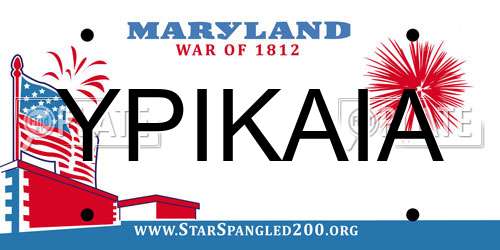 YPIKAIA Maryland License Plate