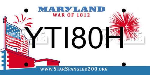 YTI80H Maryland License Plate