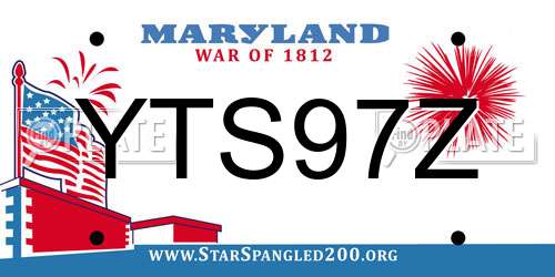 YTS97Z Maryland License Plate