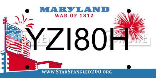 YZI80H Maryland License Plate