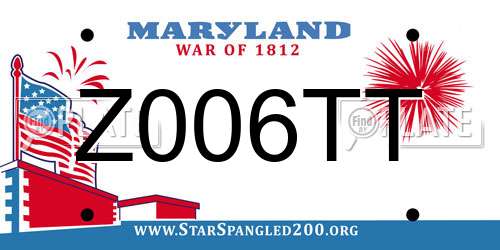 Z006TT Maryland License Plate