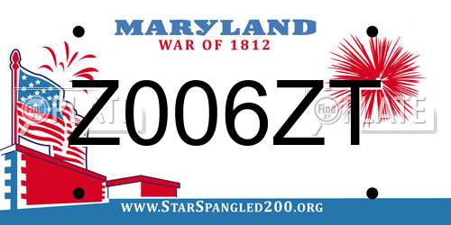 Z006ZT Maryland License Plate