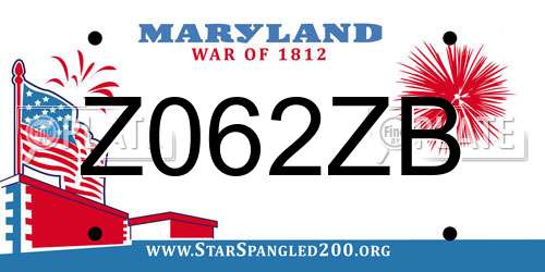 Z062ZB Maryland License Plate