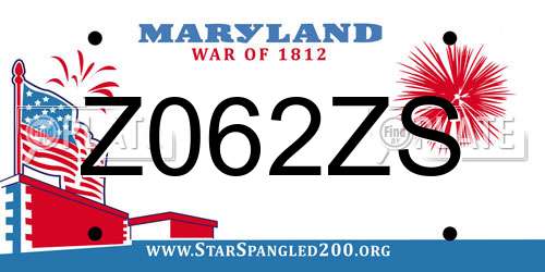 Z062ZS Maryland License Plate